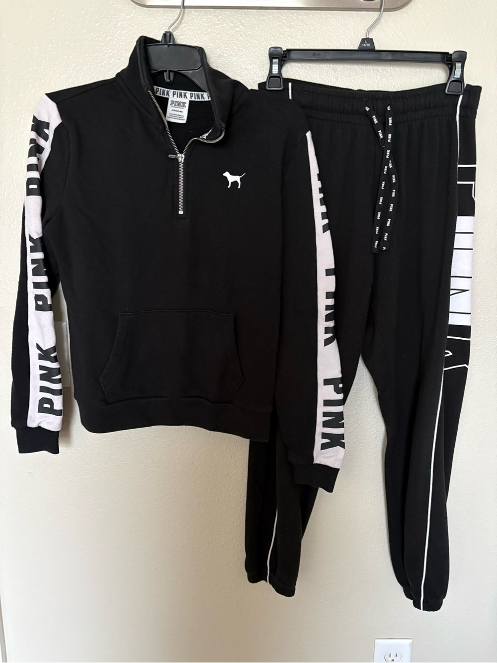 VS PINK light sweat shirt and pants Size S